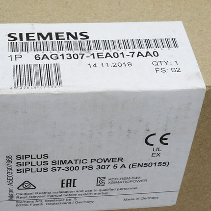 Siemens Siplus S7-300 PS307 6AG1307-1EA01-7AA0 / Neu OVP versiegelt - Maranos.de