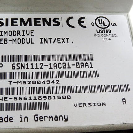 Siemens Simodrive UEB-Modul INT/EXT. 6SN1112-1AC01-0AA1 Version A - Maranos.de