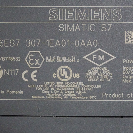 Siemens S7-300 Stromversorgung PS307 6ES7307-1EA01-0AA0 6ES7 307-1EA01-0AA0 - Maranos.de