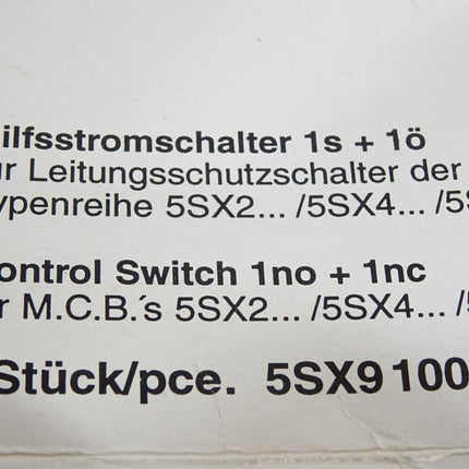 Siemens Hilfsstromschalter 5SX9100 / Neu OVP - Maranos.de