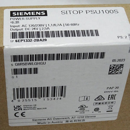 Siemens Sitop PSU100S 6EP1332-2BA20 / Neu OVP versiegelt - Maranos.de