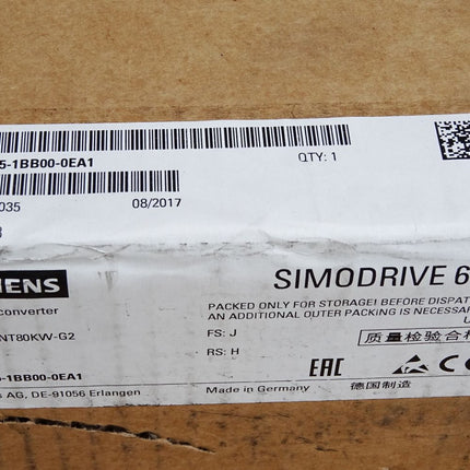 Siemens Simodrive 611 6SN1145-1BB00-0EA1 ER-MOD.INT80KW-G2 / Neu OVP versiegelt - Maranos.de