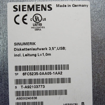 Siemens Sinumerik Diskettenlaufwerk 6FC5235-0AA05-1AA2 Version B - Maranos.de