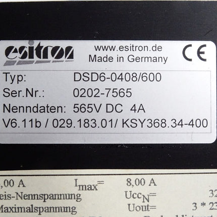 Esitron Montagerack 695.01142-0/CR614/600 für DSD6 Einschubkarte DSD6-0408/600 - Maranos.de