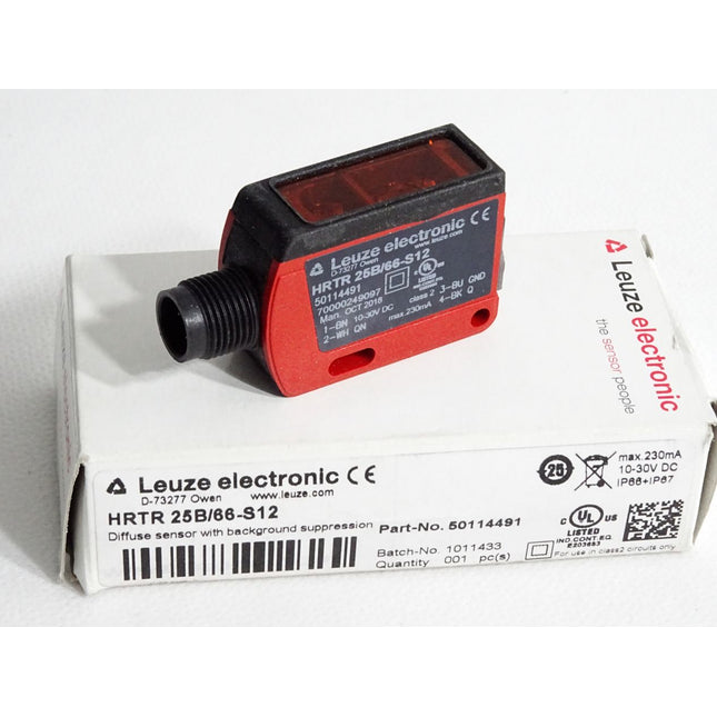 Leuze electronic Taster Hintergrundausblendung HRTR 25B/66-S12 50114491 Neu OVP