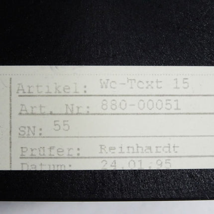 Wiedemann Electronic We-text 15 Text Display - Maranos.de
