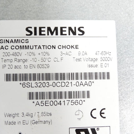 Siemens Sinamics AC Commutation Choke 6SL3203-0CD21-0AA0 - Maranos.de