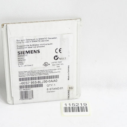 Siemens Memory Card 6ES7953-8LJ30-0AA0  6ES7 953-8LJ30-0AA0 Neu OVP versiegelt - Maranos.de