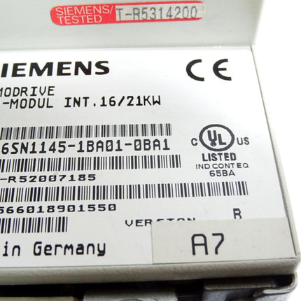 Siemens Simodrive E/R-Modul INT.16/21KW 6SN1145-1BA01-0BA1 Version B