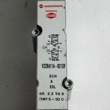 Norgren Ventil V22BA11A-B213R G1/4 / Neuwertig