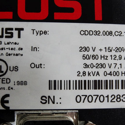 Lust Servo Drive CDD32.008 CDD32.008,C2.1 2.8KVA - Maranos.de