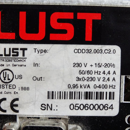 Lust Servo Drive CDD32.003 CDD32.003,C2.0 0.95KVA - Maranos.de