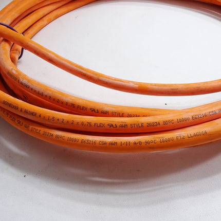 B&R BERNECKER & RAINER 4x1.5+2x2x0.75 FLEX Motor Cable 1.5 mm² Length 9m - Maranos.de