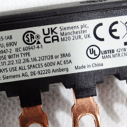 Siemens 3-Phasen-Sammelschiene 3RV1915-1AB / Neuwertig - Maranos.de