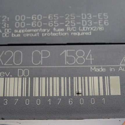 B&R X20CP1584 Rev.D0 Steuerung X20 CP 1584