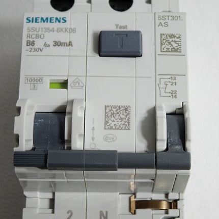 Siemens FI-Schutzschalter 5SU1354-6KK06 RCBO B6 30mA / Neuwertig