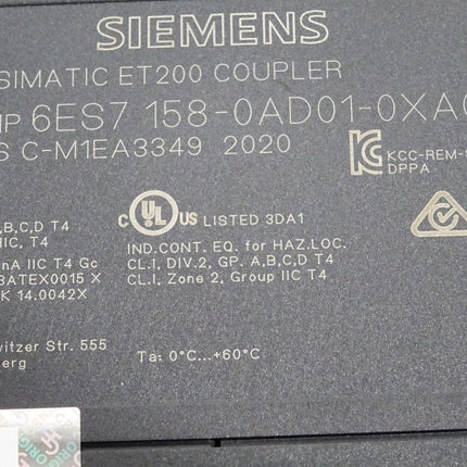 Siemens DP/DP-Koppler 6ES7158-0AD01-0XA0 6ES7 158-0AD01-0XA0 / Neuwertig