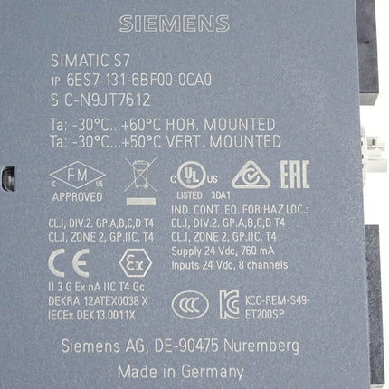 Siemens Digitaleingabemodul DI 6ES7131-6BF00-0CA0 6ES7 131-6BF00-0CA0 Neuwertig - Maranos.de