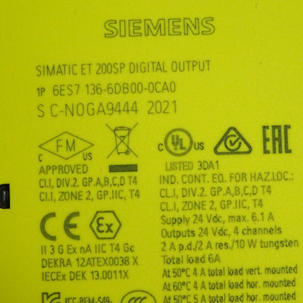 Siemens Elektronikmodul ET200SP 6ES7136-6DB00-0CA0 6ES7193-6BP00-0DA0 /Neuwertig - Maranos.de