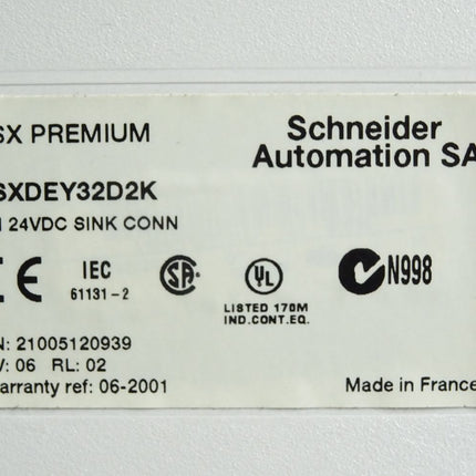 Schneider Electric TSX Premium TSXDEY32D2K Diskretes Eingangsmodul Modicon - Maranos.de