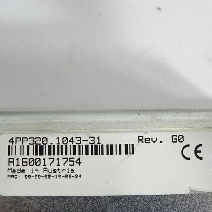 B&R 4PP320.1043-31 Rev.G0 Power Panel PP320