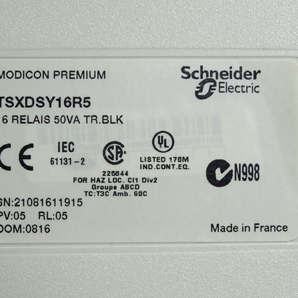 Schneider Electric TSX Premium TSXDSY16R5 Diskretes Ausgangsmodul + TSXBLY01 - Maranos.de