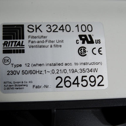 Rittal Filterlüfter SK3240.100 + ebmpapst K2S165-AA75-06 / Neuwertig