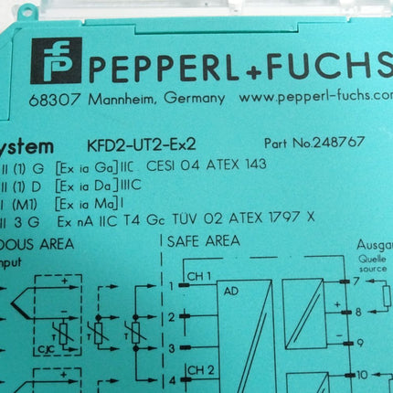 Pepperl+Fuchs 248767 KFD2-UT2-Ex2 Universeller Temperaturmessumformer