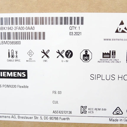 Siemens Siplus HCS POM4220 6BK1942-2FA00-0AA0 / Neu OVP versiegelt - Maranos.de