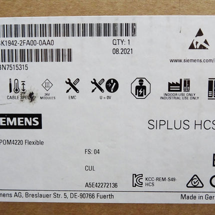 Siemens Siplus HCS POM4220 6BK1942-2FA00-0AA0 / Neu OVP - Maranos.de