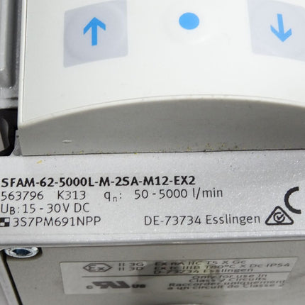 Festo Durchflusssensor 563796 SFAM-62-5000L-M-2SA-M12-EX2 / Neuwertig - Maranos.de