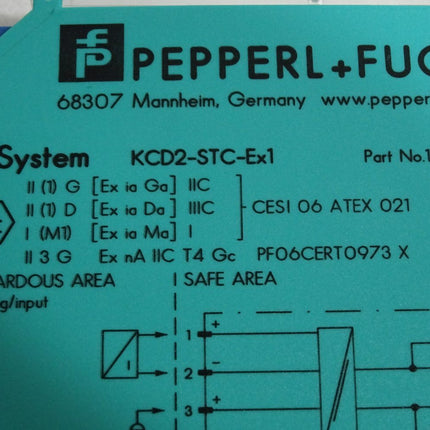 Pepperl+Fuchs 185535 KCD2-STC-Ex1 SMART-Transmitterspeisegerät