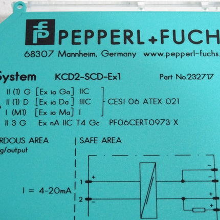 Pepperl+Fuchs 232717 KCD2-SCD-EX1 SMART-Ausgangstreiber