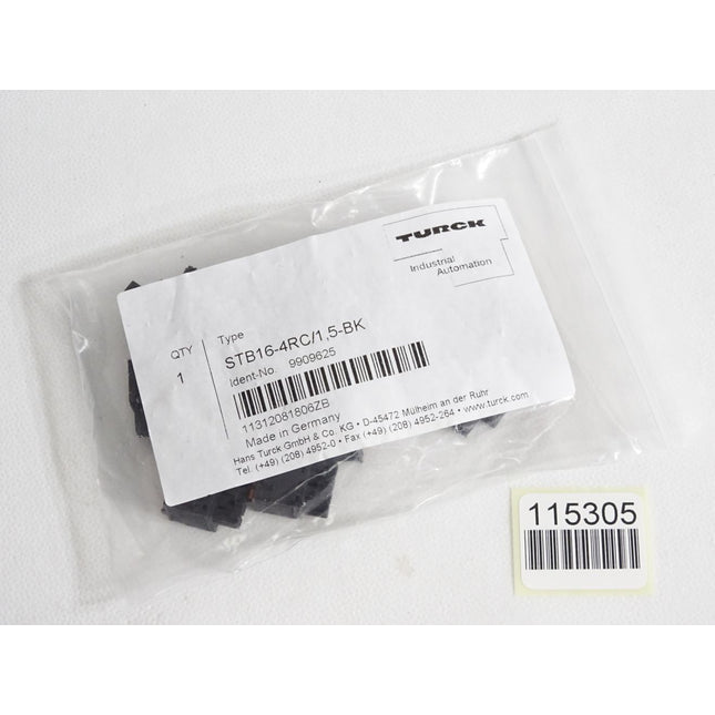Turck 9909625 STB16-4RC/1.5-BK 4-pol. Stecker schwarz VPE=16 / Neu OVP - Maranos.de