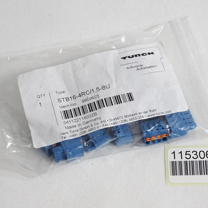 Turck 9909623 STB16-4RC/1.5-BU 4-pol. Stecker blau VPE=16 / Neu OVP - Maranos.de