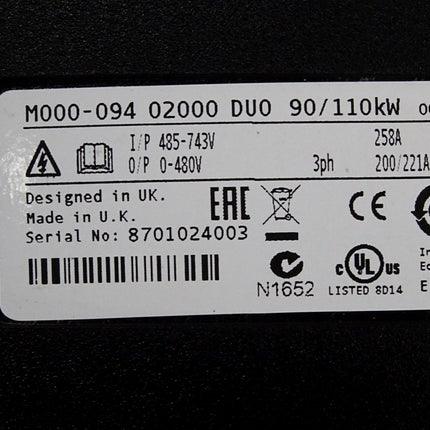 Emerson Control techniques Unidrive M600 M000-094 02000 DUO 90/110kW - Maranos.de