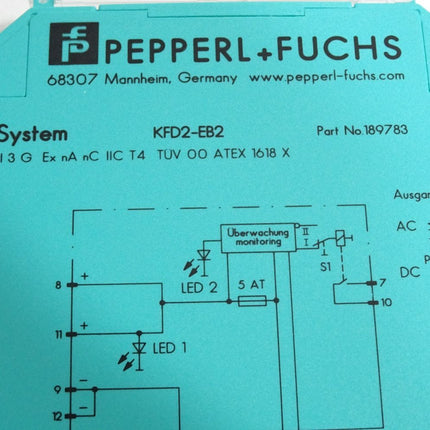 Pepperl+Fuchs 189783 Einspeisebaustein KFD2-EB2