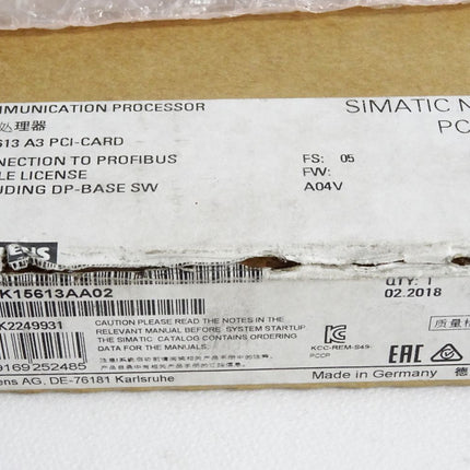 Siemens Simatic Net PC-CP CP5613 A3 PCI-Card 6GK1561-3AA02 / Neuwertig OVP - Maranos.de
