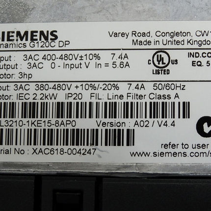 Siemens Sinamics G120C DP 6SL3210-1KE15-8AP0 2.2kW / Neuwertig