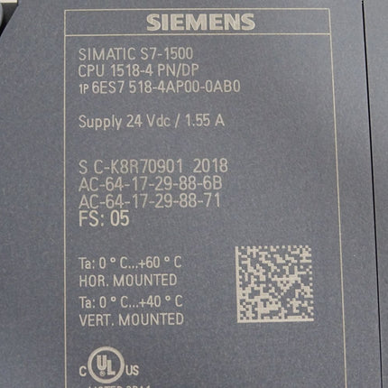 Siemens S7-1500 CPU1518-4 PN/DP 6ES7518-4AP00-0AB0 6ES7 518-4AP00-0AB0 - Maranos.de