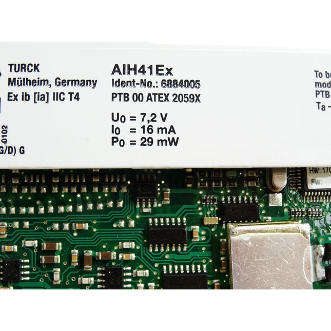 Turck AIH41Ex 6884005 4-Kanal-Eingangsmodul Analog HART / Neuwertig - Maranos.de
