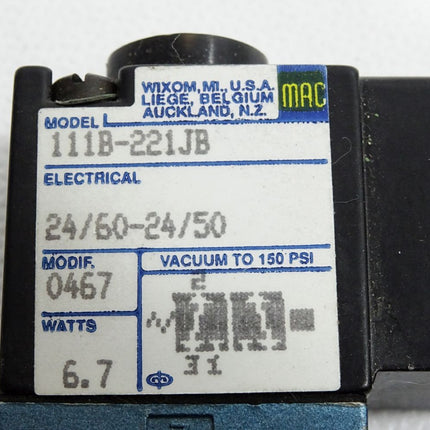 Mac Valves 111B-221JB 6.7W - Maranos.de