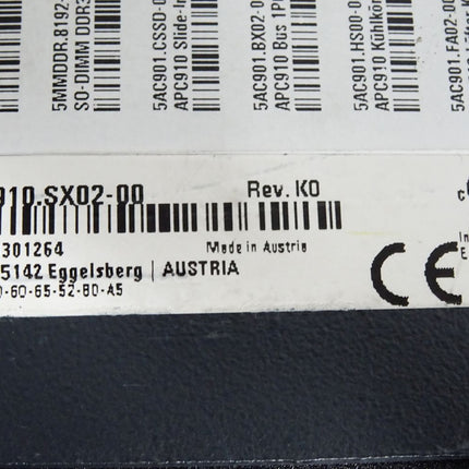 B&R 5PC910.SX02-00 Rev.K0 APC910 Systemeinheit