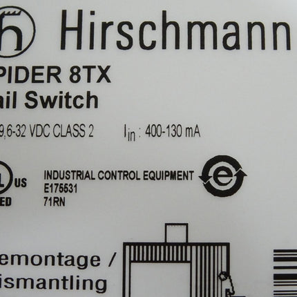 Hirschmann SPIDER 8TX Rail Switch
