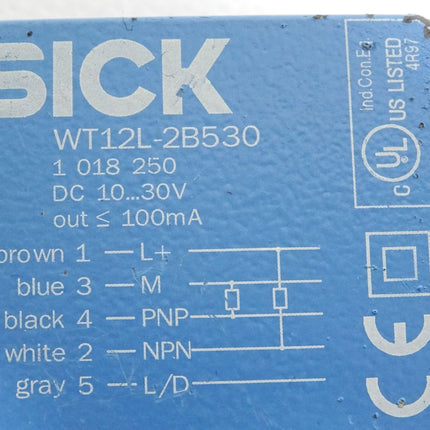 Sick 1018250 WT12L-2B530 Reflexions-Lichttaster - Maranos.de