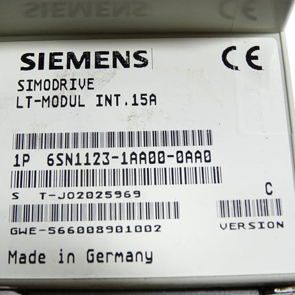 Siemens Simodrive LT-Modul INT.15A 6SN1123-1AA00-0AA0 Version C - Maranos.de