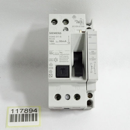 Siemens 5SM3311-6 RCCB 16A 30mA FI-Schutzschalter