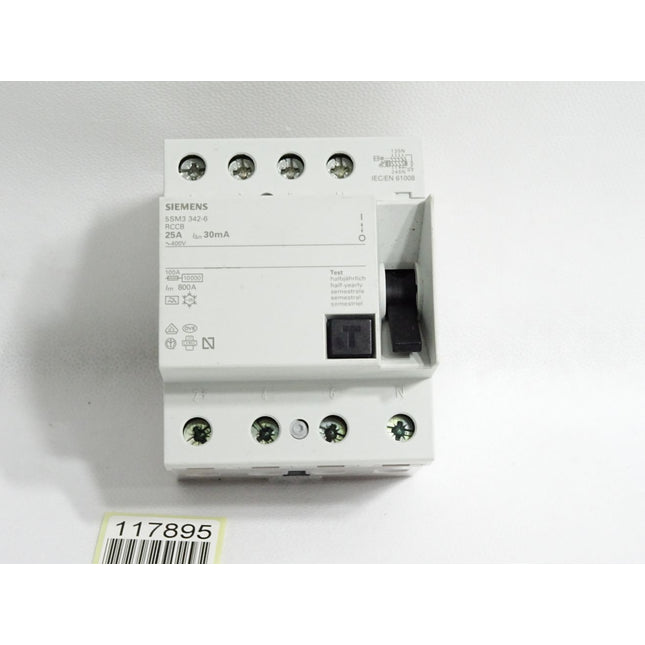 Siemens 5SM3342-6 RCCB 25A 30mA FI-Schutzschalter