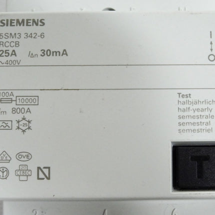 Siemens 5SM3342-6 RCCB 25A 30mA FI-Schutzschalter - Maranos.de