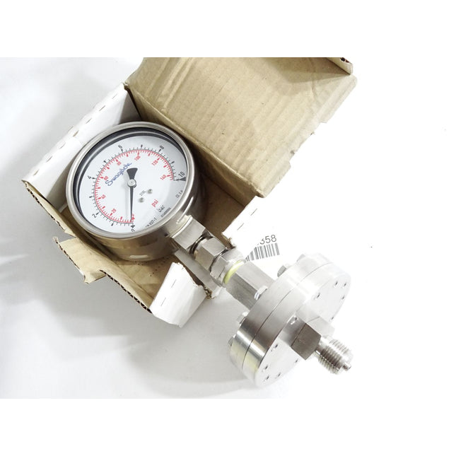Swagelok Manometer 6325 G1/2" B 0…10bar 0…140psi Rohrfedermanometer / Neu OVP - Maranos.de